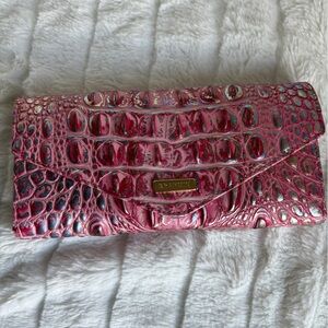 Pink Crocodile Embossed Wallet